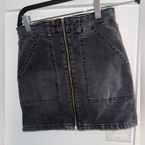Art Class girls black denim skirt with zipper size 10/12